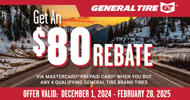 $80 Rebate on General Tires