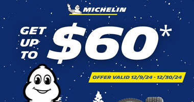 Up to $60 Rebate on MICHELIN tires